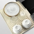 thumbnail image 1 of Tapete de secado para encimera de cocina | Almohadilla de silicona antideslizante | Tapete para escurridor de platos | Resistente al calor hasta 232 °C | Plegable y fácil de limpiar | 40 x 33 cm |, 1 of 6
