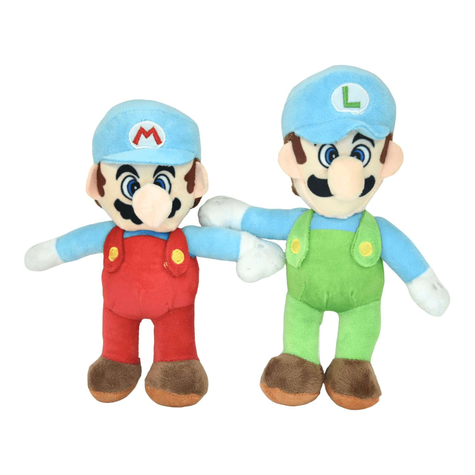 Super Mario Nintendo 7 Inch Ice Mario and Luigi 2 Pak Plush Toys
