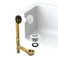 thumbnail image 4 of Westbrass 14" Brass Bathtub Assembly with Trip Lever and Strainer Drain, Powder Coat White, 4 of 17