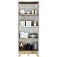 thumbnail image 4 of Cabinet 59" H In Oak/white With Four Doors & Shelves - Stores Kitchen Items Conveniently Enhances Elegance Of Your Area Essentials Efficiently And Neatly Functionality Space, 4 of 4
