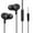Black, variant on Portable Noise Canceling Earbuds Music Earphones 3.5mm In Ear InEar Microphone Earphones Headphones Wired Headset BLACK