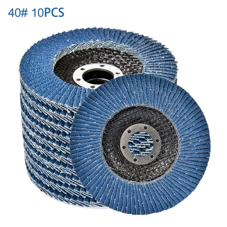 

10 Pcs Flap Disc 4.5 X 7/8-Inch Abrasives Sanding Grinding Wheels For Angle Grinder 40/60/80/120 Grit