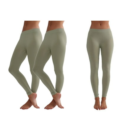 Basic Pink Leggings - Women's Basic Leggings Full Length - Value Saver Multi Pack