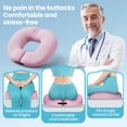 thumbnail image 4 of Donut Pillow for Tailbone Pain Relief Cushion, Memory Foam Seat Cushion by Ergonomic for Sores, Sciatica - Good Support, Slightly Firm, 4 of 7