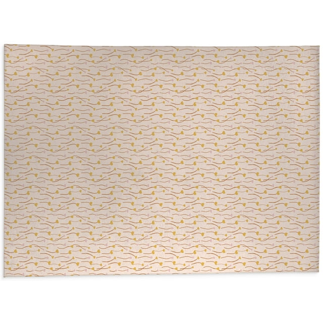 Field Of Flowers Cream Office Mat by Kavka Designs