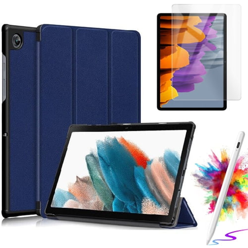 Folio Case With Screen protector & Stylus Pen for Samsung Galaxy Tab S10 Lite/ S10 FE/ S9 FE 5G 10.9 Inch/Tab S9 11 Inch Case Tempered Glass Multi-Angle Protective Cover - Blue1