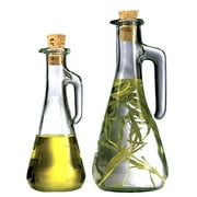 Angle View: Amici Recycled Green Glass Etrusca Cruet Bottle Set