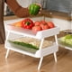 thumbnail image 5 of Soporte de estante Estilo cajón Plegable Multifuncional Olla caliente para vegetales Organizador de alimentos Estante Accesorios de cocina Almacenamiento y organización del hogar 2 piezas grandes Matsuzay HA063699-04B, 5 of 6