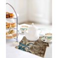 thumbnail image 4 of Nautical Blue Octopus Kitchen Dish Towels for Drying Dishes Set of 2, Coastal Ocean Summer Vintage Sea Waffle Weave Microfiber Hand Tea Bathroom Towels Quick Dry & Absorbent Towel 12x12, 4 of 7