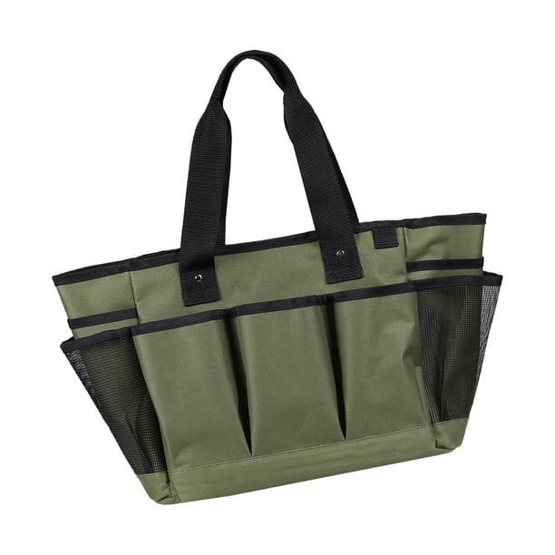 Bolsa de herramientas de jardín, bolsa organizadora de herramientas de gran capacidad con múltiples bolsillos para pícnic al aire libre, bolsa de