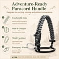 thumbnail image 4 of TINANA 64 oz Half Gallon Insulated Water Bottle with 3 Lids, Stainless Steel Wide Mouth Jug with Paracord Handle, Black, 4 of 6
