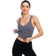 thumbnail image 5 of Women's Athlete Crop Tank Top Medium Support Sports Bra Yoga Fitness, 5 of 7