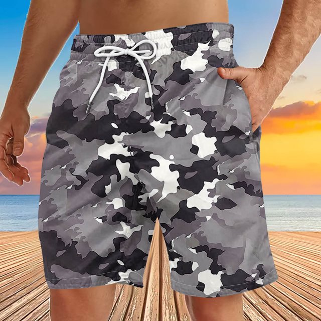 Soki Beach Casual Shorts for Men Graphic Shorts on Clearance