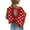00-Red1#692, variant on Kiijoy Girls Polka Dot Cutout Batwing Sleeve Crop Top Workout Tee Active T-Shirt, Sizes 11-12