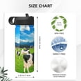 thumbnail image 4 of Picia Grazing Cows Mountain View Pattern 18oz Sports Insulated Kettle With Straw Insulated Water Bottle For Running Hiking Cycling Climbing Men'S Woman Insulated Water Bottle, 4 of 8