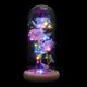 thumbnail image 3 of Gold Foil Rose Flower Glass Dome Ornament Decorative Indoor Friends 1Pc, 3 of 4