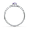 thumbnail image 3 of Birthstone Heart Ring with Shoulder Accents - Amethyst (February), 3 of 3
