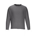 thumbnail image 2 of Crew Neck Sweater for Men Men's 2024 Baggy Soft Casual Sweaters Classic Waffle Pullover Tops Fall Winter Attire for Going Out, 2 of 4