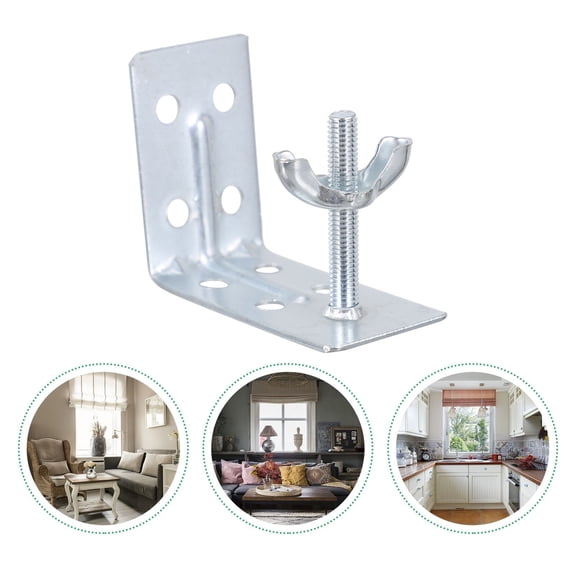 WHAMVOX  8 Pcs Curtain Bracket Support Tools Curtains Corner Brackets Rod Office