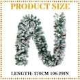 Clearance Snow Flocked Christmas Garland Artificial Green Snowy with