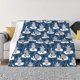 thumbnail image 1 of Balery Snow Penguin Manta de Franela con Dibujo, Lujo Ultra Suave y Cálido, Antipelusa y Resistente a las Arrugas para Cama, Sofá, Camping -80"x60", 1 of 6