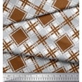 thumbnail image 3 of Soimoi Rayon Fabric Diagonal Check Printed Fabric 1 Yard 56 Inch Wide, 3 of 3