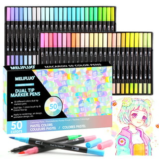 100 Colors Duo Tip Brush Markers Pens, ZSCM Colored Pens Watercolor Art  Markers Fineliner Calligraphy Pens, for Kids Adults Coloring Books, Gifts  for Mother, Drawing Sketching Bullet Journaling 