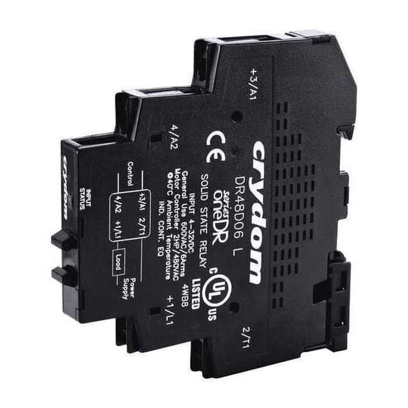 Crydom Solid State Relay, 3 Phase, Screw Clamp, DIN Rail, SCR DR24D06