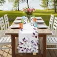 thumbnail image 4 of Table Runners 72 Inches Long Dress Scarves, Purple Grey Leaves Farmhouse Kitchen Table Runner, Coffee Tablerunners, Summer Botanical Pastoral Watercolor 18x72 Inch, 4 of 9