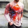 thumbnail image 2 of Camisas Para Hombre Camisas de Manga Larga Cuello Redondo Estampado Color Moda Casual Top Odeerbi ODB177073, 2 of 8