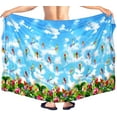 thumbnail image 3 of LA LEELA Men's Swim Trunk Beachwear Sarong Pareo Wrap One Size Blue-Z232 Summer Vacation Aloha, 3 of 5