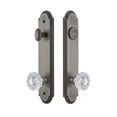 thumbnail image 2 of Grandeur 839807 Arc Solid Brass Tall Plate Single Cylinder Keyed Entry Set - Nickel, 2 of 6
