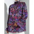 thumbnail image 5 of Maroon - Floral - Lined Collar - Blouses - Refka, 5 of 7