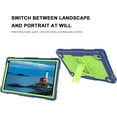 thumbnail image 4 of SOATUTO for Urao C107/Jeazans OC101/C107 10.1 Inch Tablet Case Hybrid Shockproof Cover with 2 pcs Screen Protector for HiGrace C107/ZOFYWNAS C107/Freeski C107/Pswarfd 10.1" Tablet (Navy Green/Blue), 4 of 8