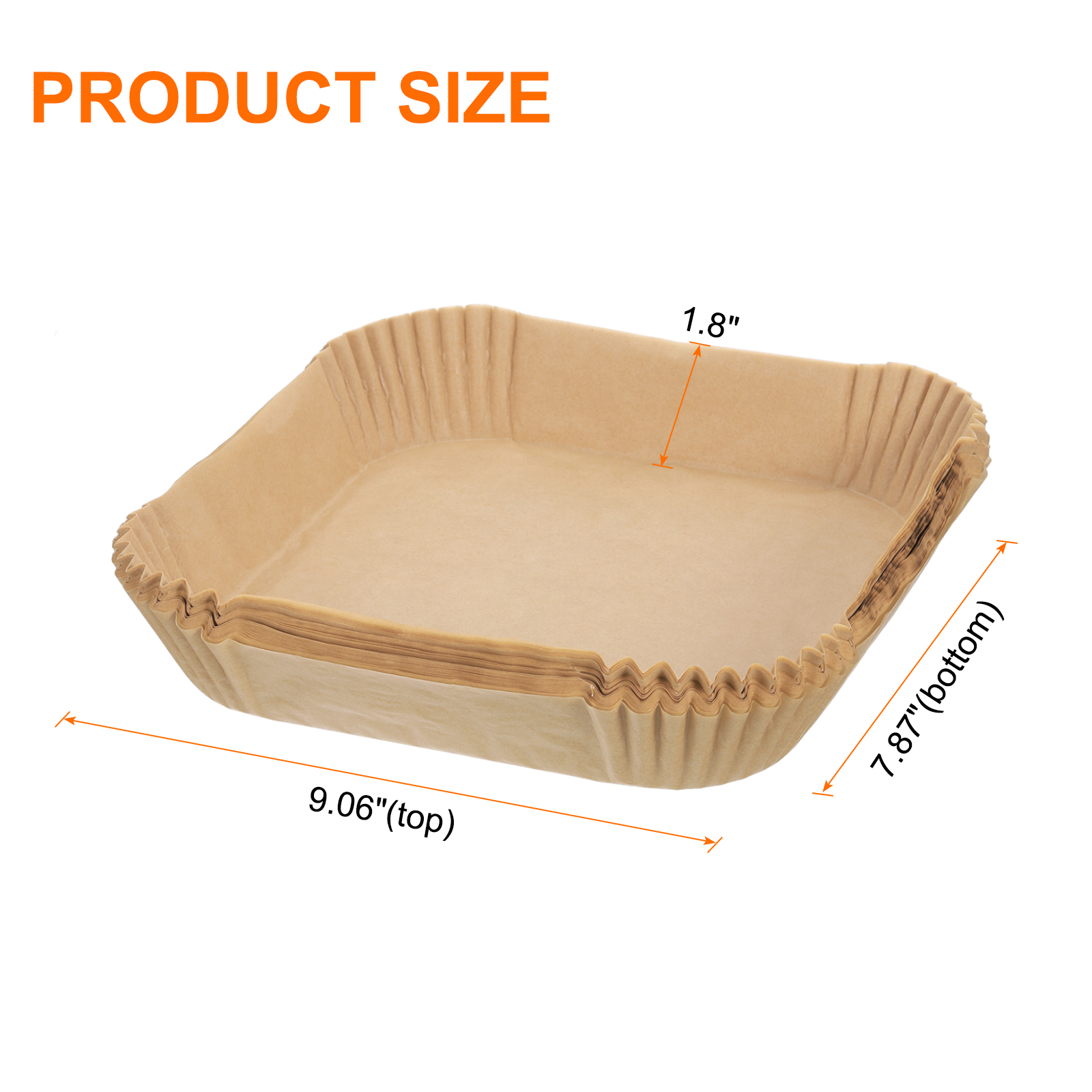 Uxcell 50pcs Silicone Oil Air Fryer Liners 8.66" Circle Disposable Non-stick Air Fryer Paper Liners for Microwaves Ovens Steaming Baking Roasting Frying Portable Cooking Devices, Natural