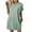 Grass Green, variant on Dresses for Women Summer Dress Short Sleeve Solid Crew Neck T Shirt Mini Dresses Casual Beach Vacation Holiday Sundress with Pockets Gray