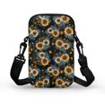 thumbnail image 2 of HELLHERO Double Zipper Shoulder Purse Adult Sunflower Polyester Outdoor Holiday Travel 4.33"x1.97"x7.09" Double-layer, 2 of 7