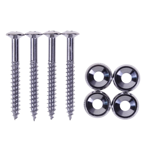 Juego de casquillos de unión de cuello de guitarra de 4 piezas, tornillos de montaje de cuello de gu Abanopi Tornillo