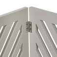 thumbnail image 3 of HOME DISTRICT Dog Gate Freestanding Pet Gate 4-Panel & 3 Panel Pet Gate for Dogs Folding Dog Gate Quadfold & Trifold Pet Gate for Small Dogs Decorative Pet Gate for Dogs Indoor, Gray Lattice 53" x 24", 3 of 7