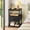 Black, variant on XC 1-Drawer Storage Nightstand, PU Surface Bedside Table, Compact End Table With Fabric Drawer