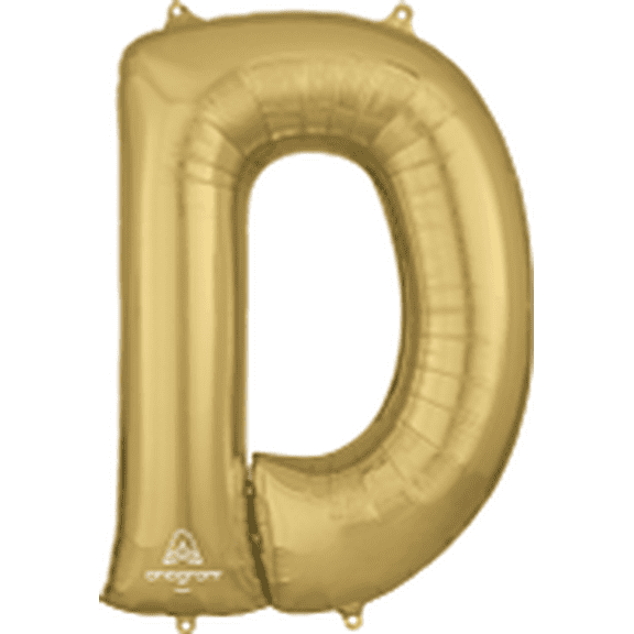 LRG SHP LETTER D - WHITE GOLD