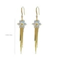 thumbnail image 4 of Xihbxyly Pendientes Largos con Borlas, Exquisito Diseño de Aleación, Cómodos Pendientes Tipo Puño, Brillo Llamativo, Accesorio de Moda, Regalo para Seres Queridos, Bodas y Ocasiones Especiales., 4 of 7
