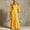 Yellow, variant on Morttic Women's Elegant High Neck Long Sleeve Ruched Bodycon Pencil Midi Dress with Hem Slit for Office & Formal Occasions White,S