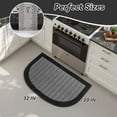 thumbnail image 4 of SIXHOME Kitchen Rugs 20"x32" Semicircular Kitchen Mat Non-Slip Twill Kitchen Floor Mats Washable Half Circle Small Throw Rug Black, 4 of 6