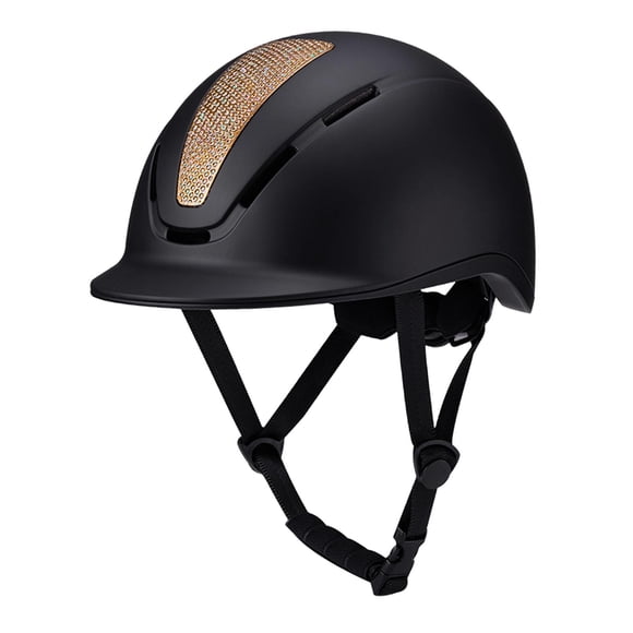 Casco ecuestre para caballos, ajustable, transpirable, para hombre y mujer, para ciclismo Oro brillante