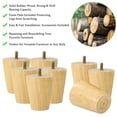 thumbnail image 2 of Unique Bargains Wood Furniture Legs Replacement Feet for Sofa Chair, 8Pcs, 2 of 8