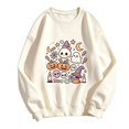 thumbnail image 4 of Halloween Sweatshirt for Women Sweatshirt for Daily Comfort and Casual with Cutout Detail Beige XL, 4 of 4