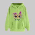 thumbnail image 2 of VBTAPA Womens Mardi Gras Day Sweatshirts Novelty 3D Graphic Hoodies New Orleans Carnival Outfits Drawstring Long Sleeve Hoody Tops Funny Holiday Pullover Hoodie Green M, 2 of 6