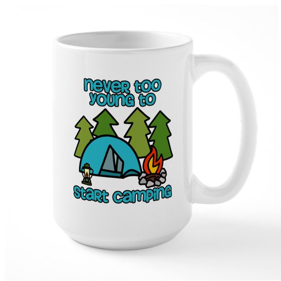 CafePress - Never Too Young To Start - 15 oz Ceramic Large White Novelty Mug