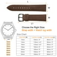 thumbnail image 2 of Uxcell Leather Watch Bands 22mm Thin Grain Replacement Cowhide Leather Strap Women Men Watch Strap, Brown Black, 2 of 6